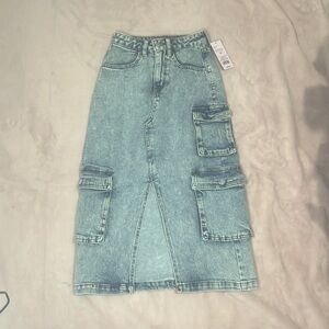 Long jean skirt-xxs
